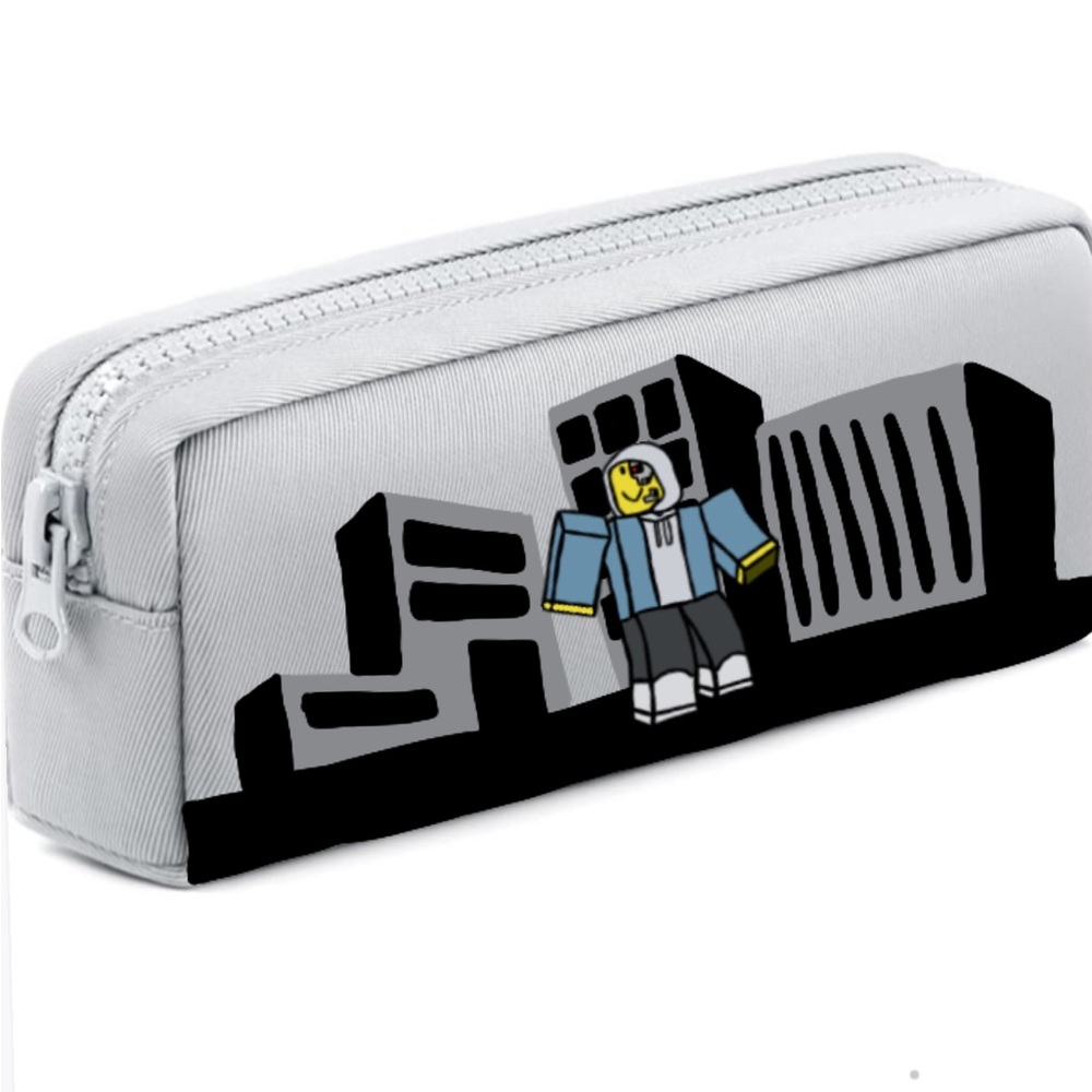 Roblox Grey Pencil Case for School - Kids